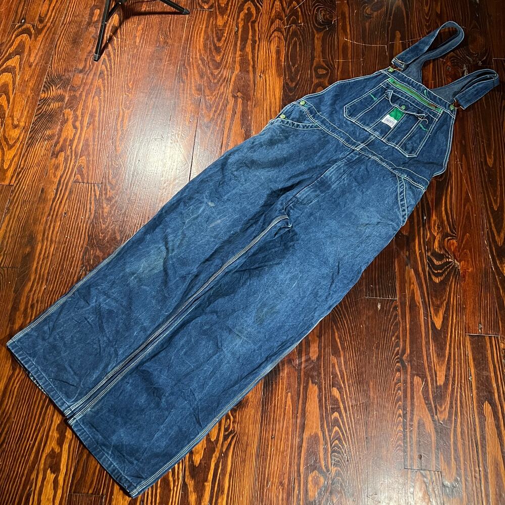 Liberty 40x32 Workwear Bib Overalls Dark Wash Relaxed Denim